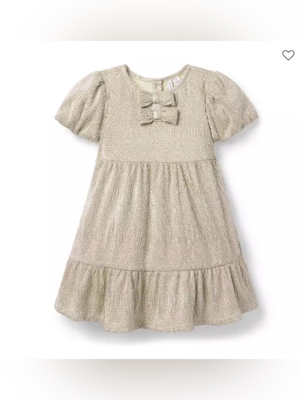 Janie and Jack Metallic Sparkle Bow Dress ✨🆕